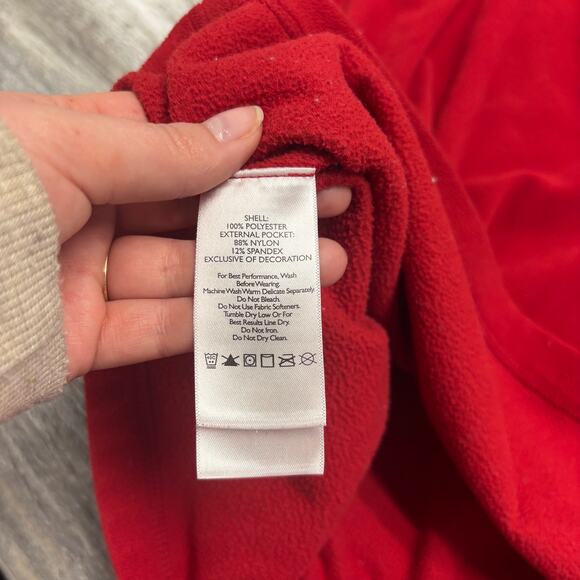 Eddie Bauer First Ascent Red Gray Men XL 1/4 Zip Pullover Fleece Jacket Gorpcore - Picture 5 of 9